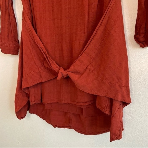 MAEVE RUST BLOOMSBURY TIE SHIRT DRESS - Picture 4 of 7